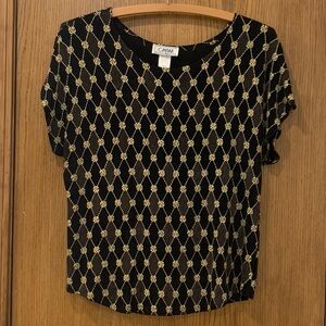 Black and gold vintage Caviar shirt size large